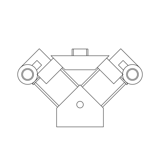 Maqueta de papel de motor V4 de aire – Plantilla PDF de 23 páginas